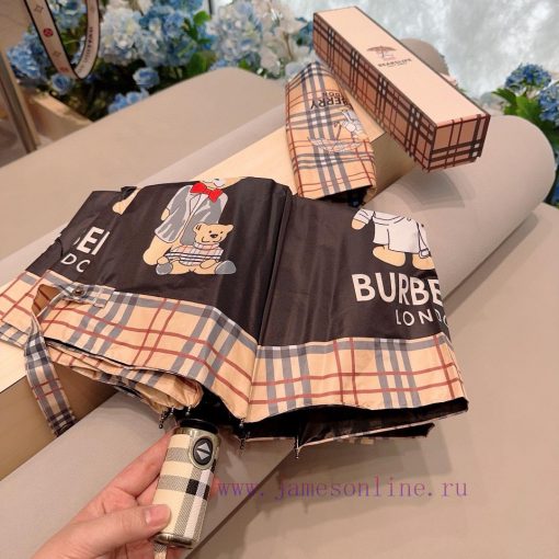 Burberry Bear Triple Fold Automatic Folding Sunny Umbrella, the pinnacle of the year, is a csj6ou1s4 - Image 7