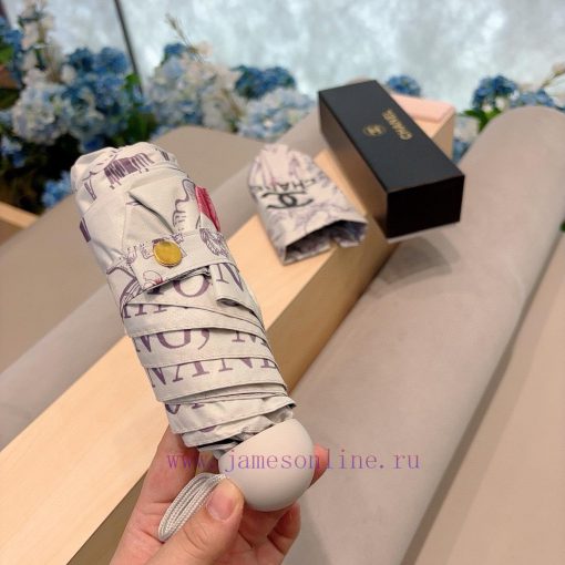 CHANEL hand folded umbrella with 50% flower branches, made of imported UV resistant umbrella8xbyew0f - Image 4