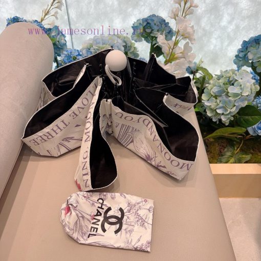 CHANEL hand folded umbrella with 50% flower branches, made of imported UV resistant umbrella8xbyew0f - Image 7