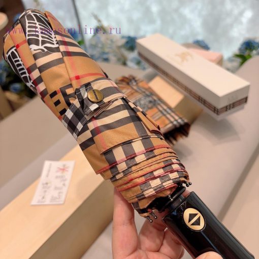 Burberry's three fold automatic folding umbrella, the pinnacle of the year, is classic, elegmeghvnus - Image 4