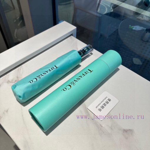 Tiffany Transparent Handle Fashionable Unique Triple Fold Automatic Folding Sunny Umbrella ipt8sargw - Image 2