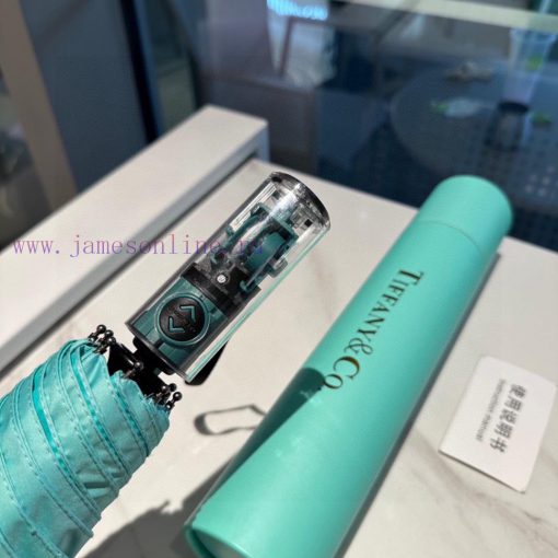 Tiffany Transparent Handle Fashionable Unique Triple Fold Automatic Folding Sunny Umbrella ipt8sargw - Image 6