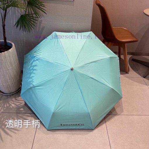 Tiffany Transparent Handle Fashionable Unique Triple Fold Automatic Folding Sunny Umbrella ipt8sargw - Image 10