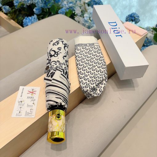DIOR Dior Triple Fold Automatic Folding Umbrella Fashion OEM Quality Exquisite Details Visibjf08hlr6