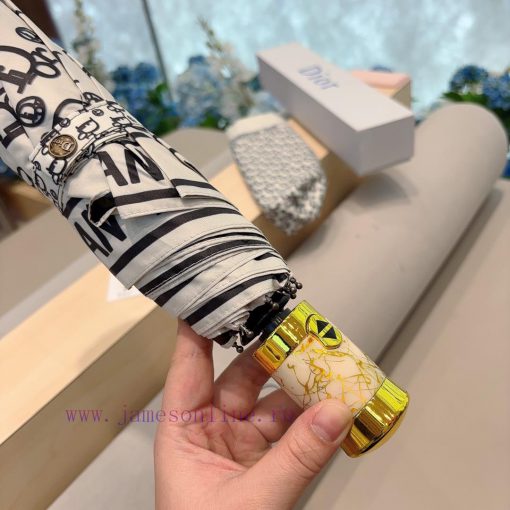 DIOR Dior Triple Fold Automatic Folding Umbrella Fashion OEM Quality Exquisite Details Visibjf08hlr6 - Image 4