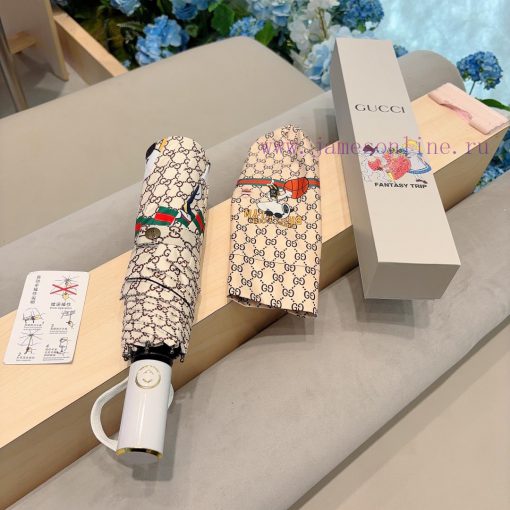 GUCCIGucci three fold automatic folding sunny umbrella with sun shading on sunny days and ravac6sklg - Image 3