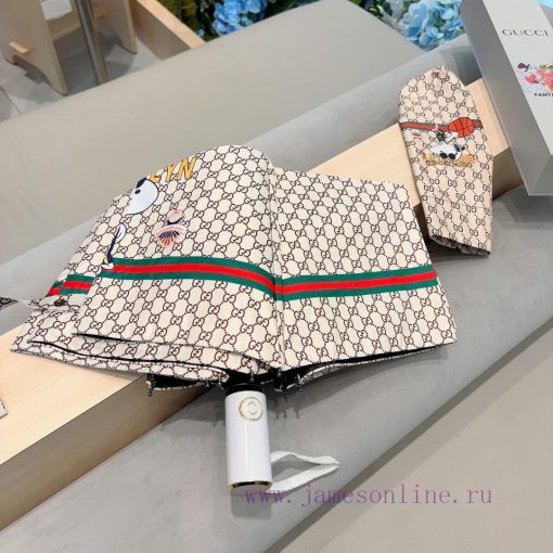 GUCCIGucci three fold automatic folding sunny umbrella with sun shading on sunny days and ravac6sklg - Image 7