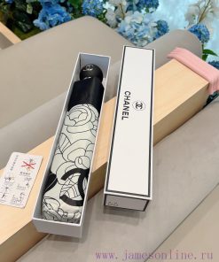 CHANEL Chanel Camellia Classic Returns, Triple Fold Automatic Folding Sunny Umbrella with Chimwpyf8v