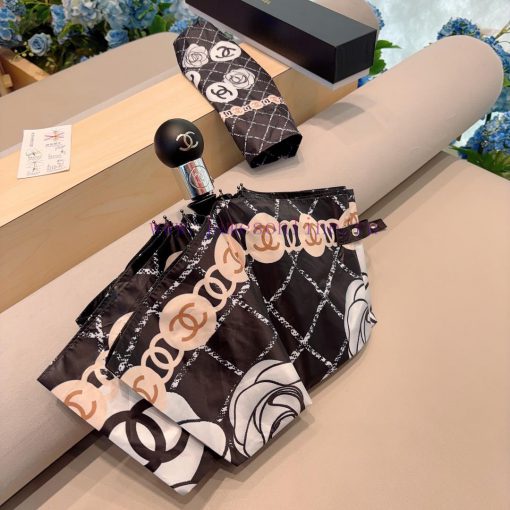 CHANEL Classic Return Three fold Automatic Folding Umbrella with Exquisite Craftsmanship, Fazxin5xo2 - Image 7