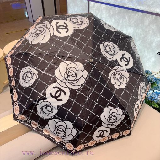 CHANEL Classic Return Three fold Automatic Folding Umbrella with Exquisite Craftsmanship, Fazxin5xo2 - Image 9