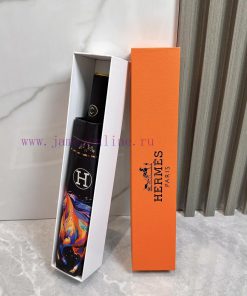 Hermes Colorful 2024 Summer New Fully Automatic Folding UmbrellaBlack coating sunscreen effek00mma9b