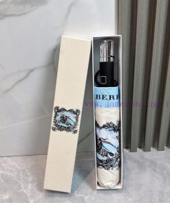 Burberry Light Controller 2024 Summer New Fully Automatic Folding UmbrellaBlack coating suns36dbhoi3