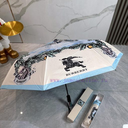 Burberry Light Controller 2024 Summer New Fully Automatic Folding UmbrellaBlack coating suns36dbhoi3 - Image 8