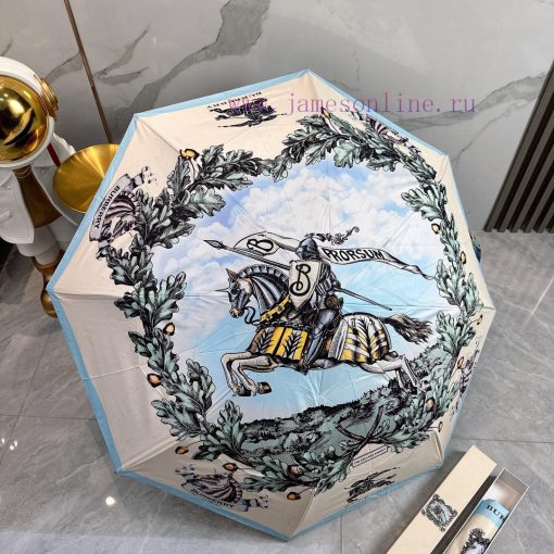 Burberry Light Controller 2024 Summer New Fully Automatic Folding UmbrellaBlack coating suns36dbhoi3 - Image 9