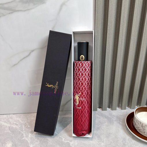 YSL Yves Saint Laurent Gradient 2024 Summer New Fully Automatic Folding Sunny UmbrellaBlack i5max9km - Image 2