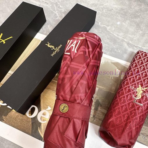 YSL Yves Saint Laurent Gradient 2024 Summer New Fully Automatic Folding Sunny UmbrellaBlack i5max9km - Image 3