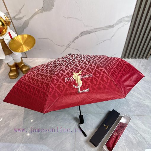 YSL Yves Saint Laurent Gradient 2024 Summer New Fully Automatic Folding Sunny UmbrellaBlack i5max9km - Image 8