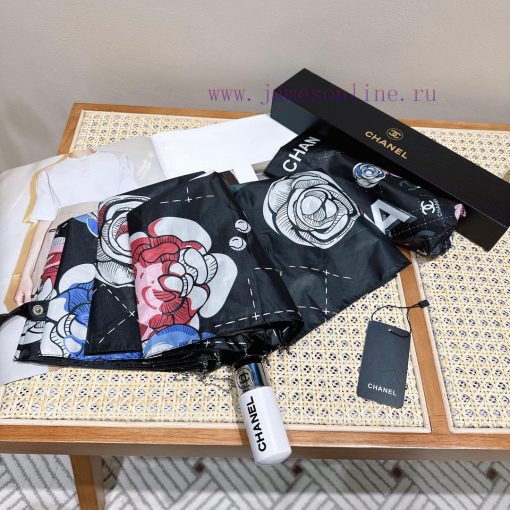 CHANEL Camellia 2024 New Popular Three fold Automatic Folding Umbrella Made of Taiwan Importlm46z1sn - Image 5