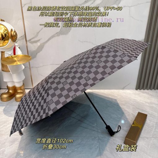 LouVuitton Classic Plaque 2024 Summer New Fully Automatic Folding UmbrellaBlack coating sunsyslf0u0w - Image 8