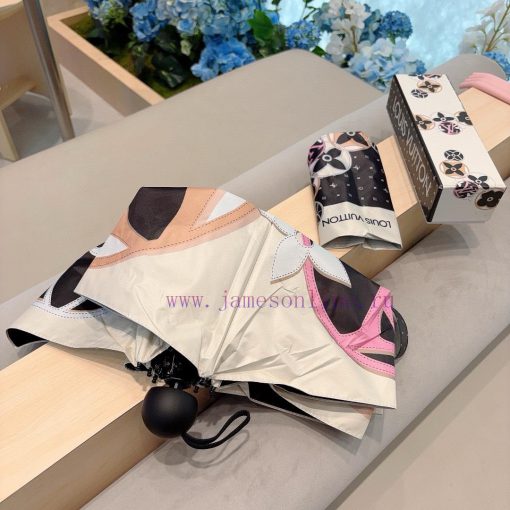 LOUIS VUITTON LV Five Fold Handheld Sunny Umbrella with New Coating Technology, Dark Umbrellrt9wsubt - Image 5