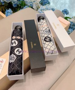 CHANEL tea flower three fold automatic folding umbrella selects Taiwan imported UV resistanth6by262u