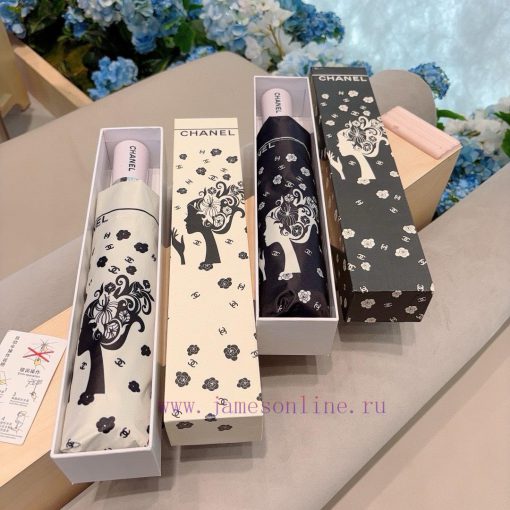CHANEL 2024 new three fold automatic folding umbrella with exquisite workmanship, stylish an3ipp4iu0 - Image 2