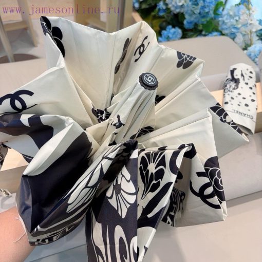 CHANEL 2024 new three fold automatic folding umbrella with exquisite workmanship, stylish an3ipp4iu0 - Image 6