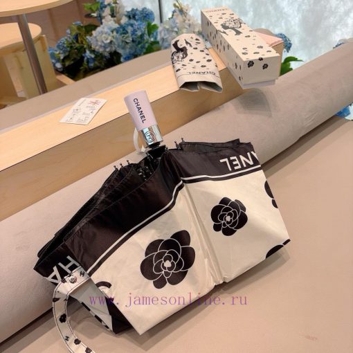 CHANEL 2024 new three fold automatic folding umbrella with exquisite workmanship, stylish an3ipp4iu0 - Image 7