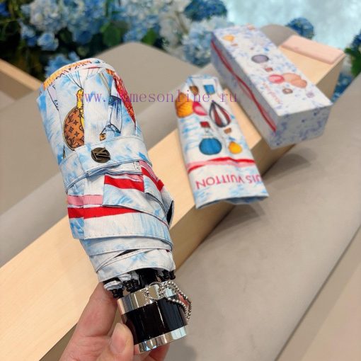 LOUIS VUITTON Louis Vuitton hot air balloon five fold hand-held umbrella with new coating te3acixne8 - Image 4
