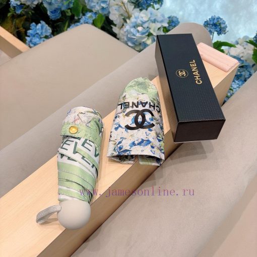 CHANEL's green rose five fold manual folding umbrella is made of Taiwan imported UV resistan30wpryhq - Image 3