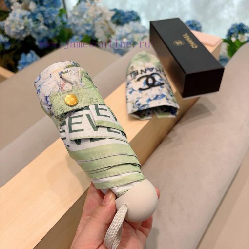 CHANEL's green rose five fold manual folding umbrella is made of Taiwan imported UV resistan30wpryhq - Image 4
