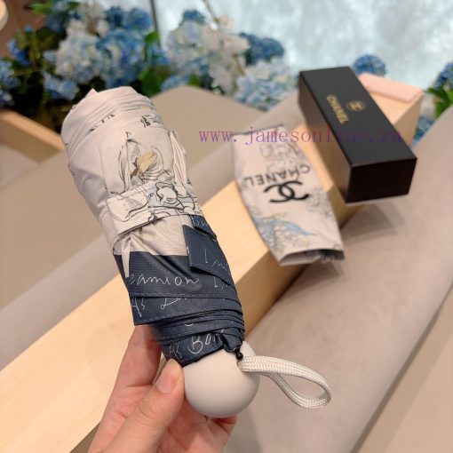 CHANEL's five fold hand folding umbrella is made of UV resistant umbrella fabric imported fry3iq84k4 - Image 3