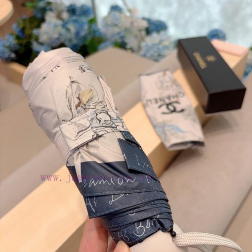 CHANEL's five fold hand folding umbrella is made of UV resistant umbrella fabric imported fry3iq84k4 - Image 4