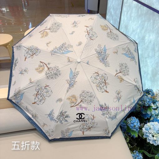 CHANEL's five fold hand folding umbrella is made of UV resistant umbrella fabric imported fry3iq84k4 - Image 8