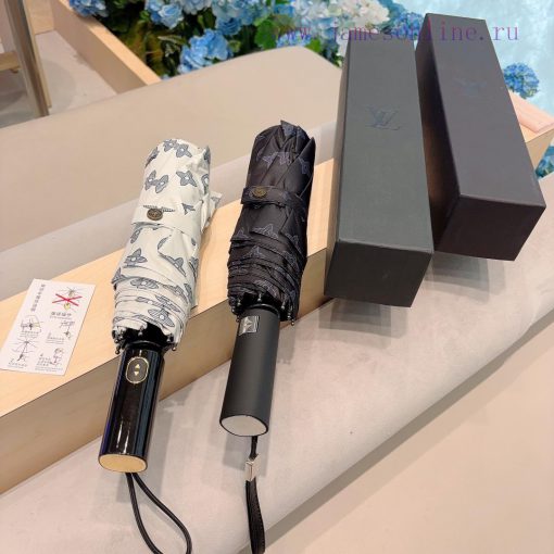 LOUIS VUITTON Louis Vuitton Triple Fold Automatic Folding Sunny Umbrella with New Coating Teks8j3zn4