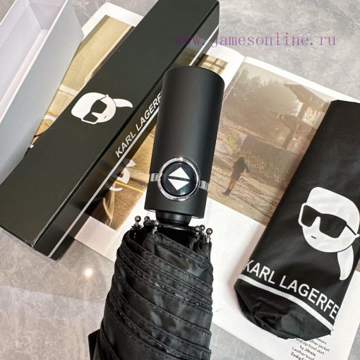 CHANEL Chanel Galeries Lafayette 2024 Summer New Fully Automatic Folding UmbrellaBlack coatiykdy9w76 - Image 4