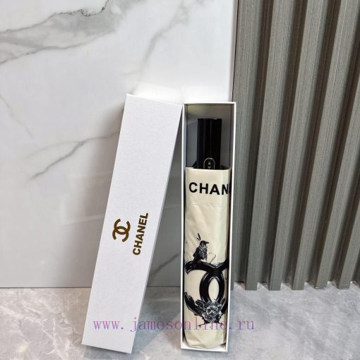CHANEL Bird 2024 Summer New Fully Automatic Folding UmbrellaBlack coating sunscreen effectivawkrytvs - Image 2