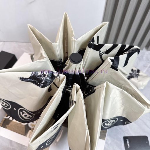 CHANEL Bird 2024 Summer New Fully Automatic Folding UmbrellaBlack coating sunscreen effectivawkrytvs - Image 5
