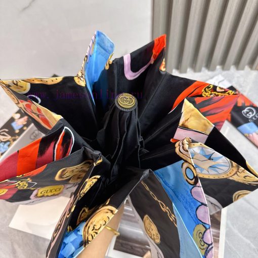 GUCCI Little Girl 2024 Summer New Folding Sunny UmbrellaBlack coating sunscreen effectively t2lw2ajf - Image 7