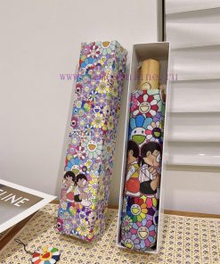 Three fold automatic limited edition sunflower 2024 spring new product rainbow printed umbreyag147ob