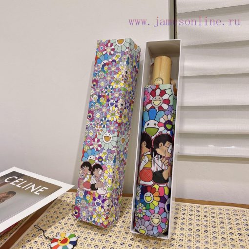 Three fold automatic limited edition sunflower 2024 spring new product rainbow printed umbreyag147ob - Image 2