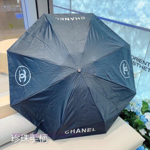 CHANEL pearl handle, five fold manual folding umbrella, made of UV resistant umbrella fabricwiuv1d44 - Image 9