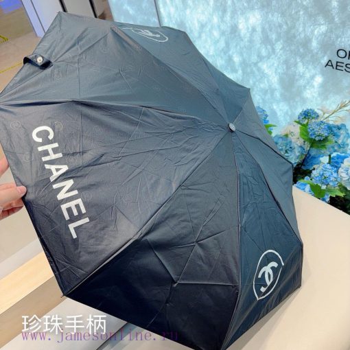 CHANEL pearl handle, five fold manual folding umbrella, made of UV resistant umbrella fabricwiuv1d44 - Image 10