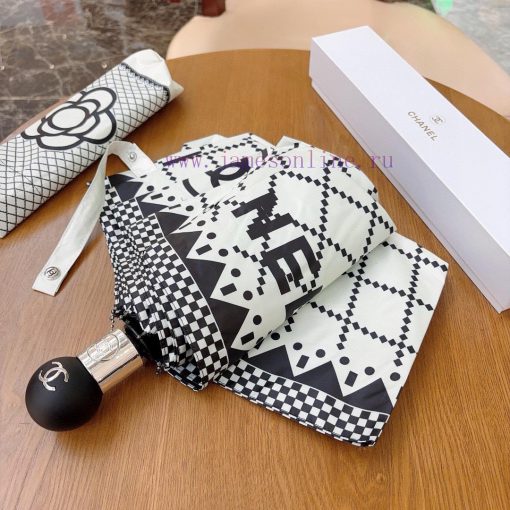 Chanel 2024 New Chanel Triple Fold Automatic Folding Umbrella Classic Hot Sale Selected Taiwz4zbrtzv - Image 3