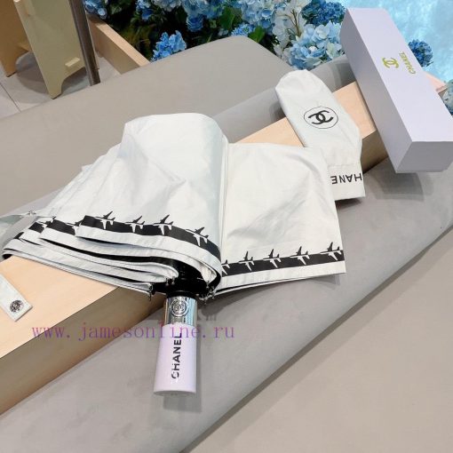 CHANEL aircraft side three fold automatic folding umbrella uses Taiwan imported UV resistanto6stxqmx - Image 6
