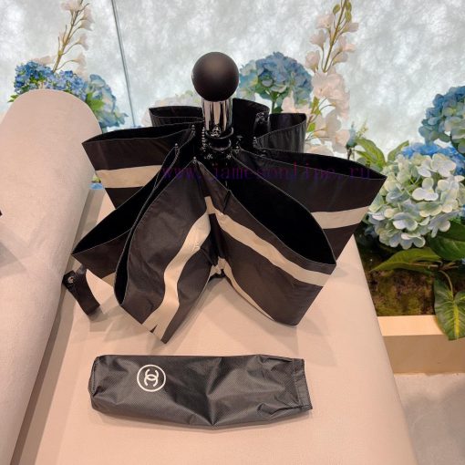 CHANEL chain bag classic Chanel triple fold splicing umbrella face automatic folding umbrellw7lmo8dn - Image 7
