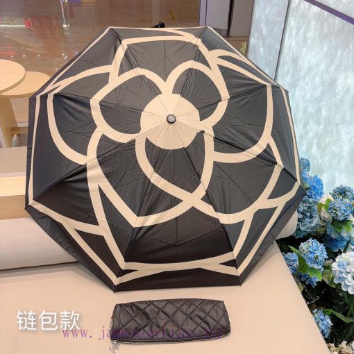CHANEL chain bag classic Chanel triple fold splicing umbrella face automatic folding umbrellw7lmo8dn - Image 8