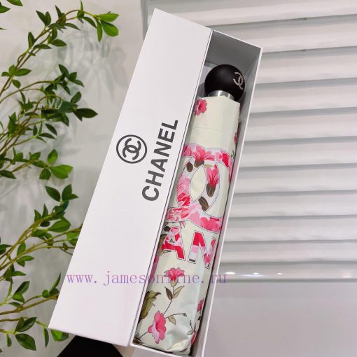 Chanel's intoxicating floral fragrance summer new fully automatic folding umbrella with new hemaj42y