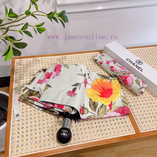 Chanel's intoxicating floral fragrance summer new fully automatic folding umbrella with new hemaj42y - Image 6