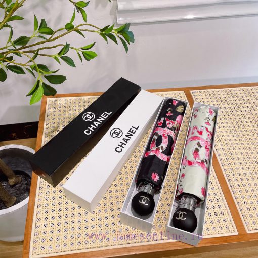 Chanel's intoxicating floral fragrance summer new fully automatic folding umbrella with new hemaj42y - Image 10